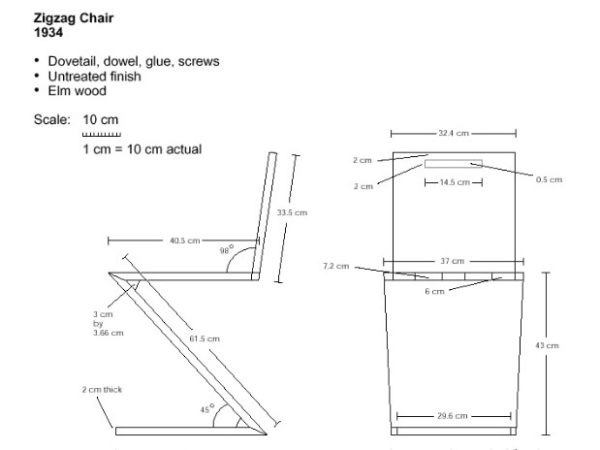 Схема будущего стула