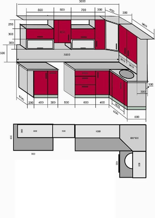 Чертеж кухни лучше создавать в специализированных программах