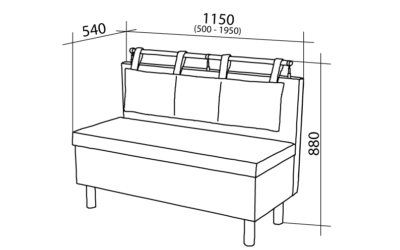 Схема простого кухонного диванчика