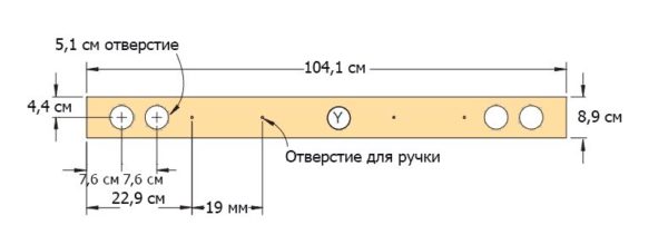 Схема крепления ручки